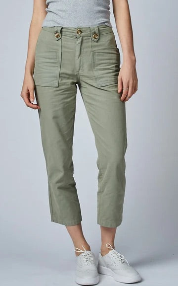 STELLA Canvas Jeans || Oil Green